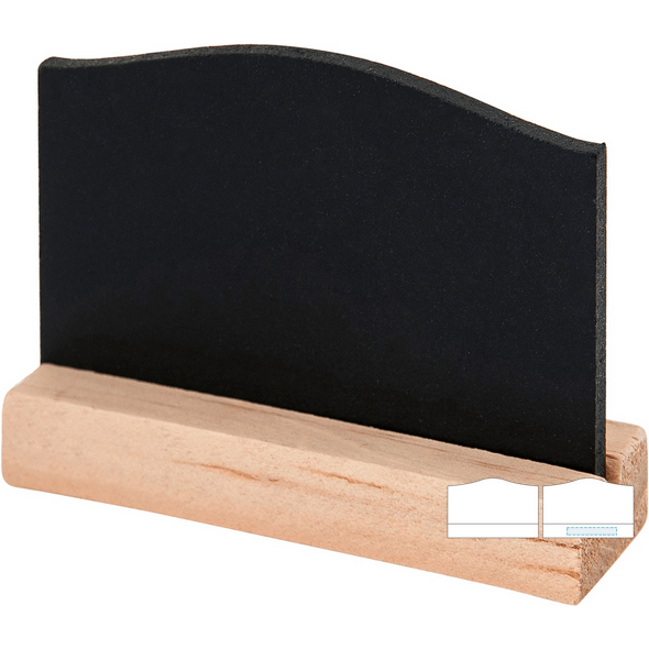 Mini-Schieferplatten mit schwarzem Holzsockel